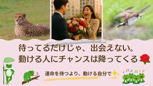 💓本当の“待ち伏せ型”は動いている〜婚活とハンターの共通点〜