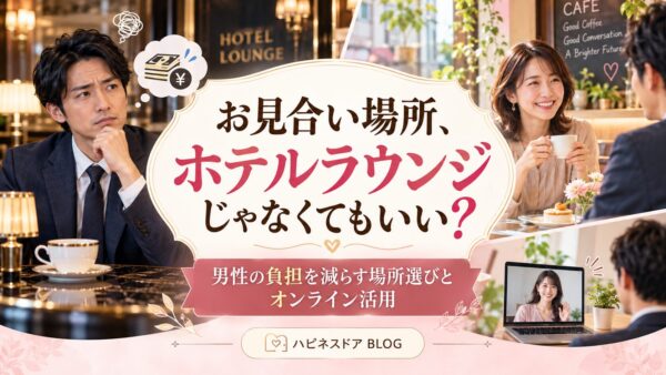 お見合い場所は高級ホテルじゃなきゃダメ？男性のお財布事情も考えてほしい！☕💕